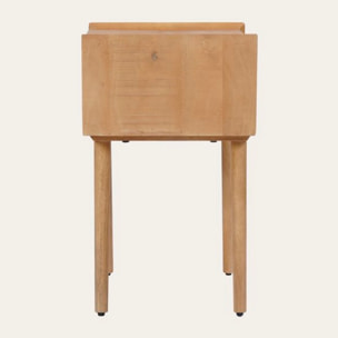 Table de chevet Malika -bois massif de mangue-couleur catuai 40 x 61 x 38 cm