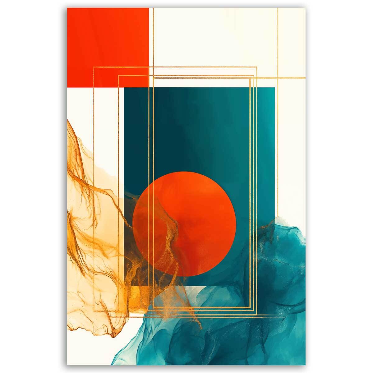 Tableau art geometrique 70s Chromatic Seventies VII Tableau alu Dibond