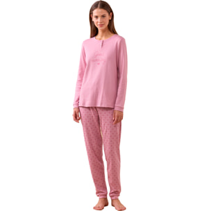 Pigiama donna invernale in caldo cotone articolo morning. Noidinotte