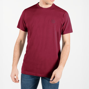 T-shirt basic con logo ricamato