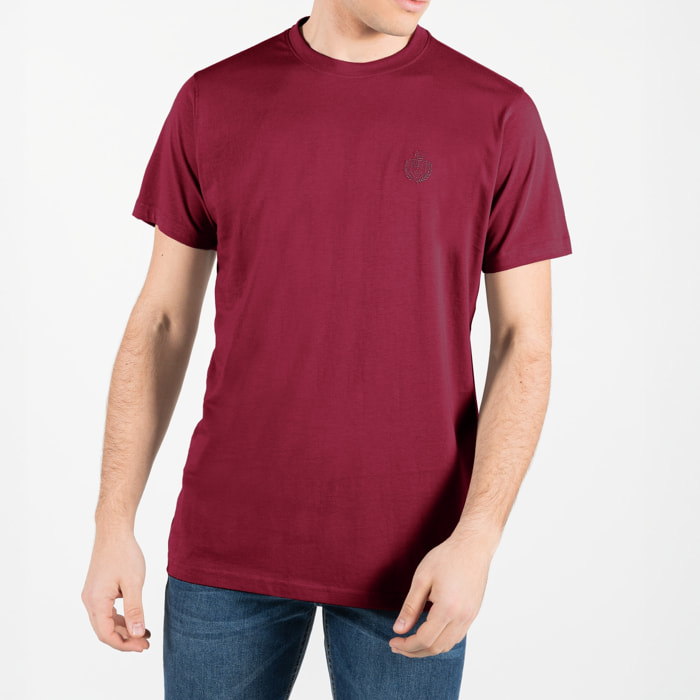 T-shirt basic con logo ricamato