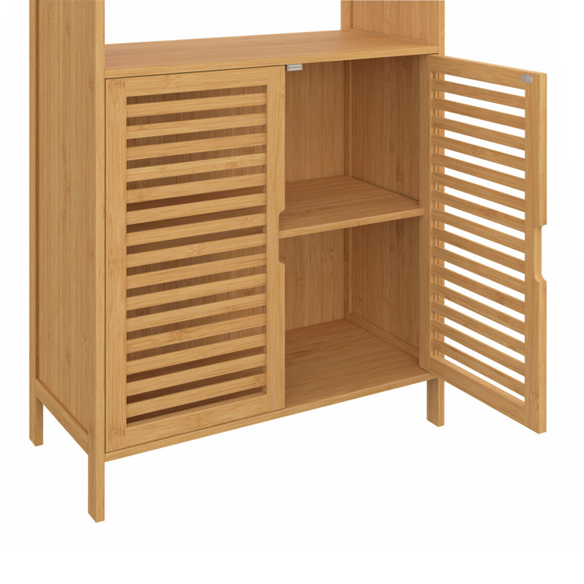 Armoire salle de bain Maya bambou 4 portes