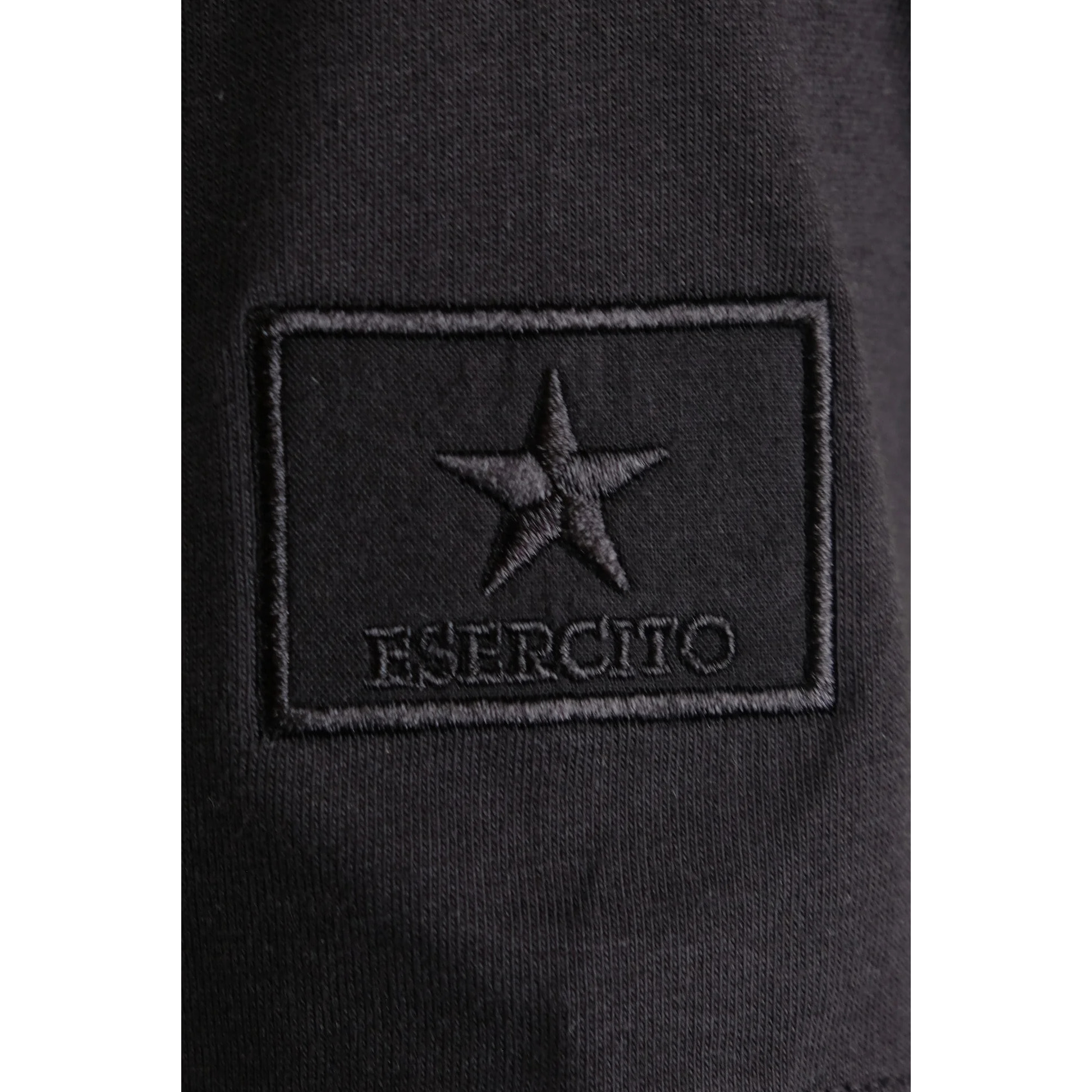 T-shirt Esercito nera in cotone uomo