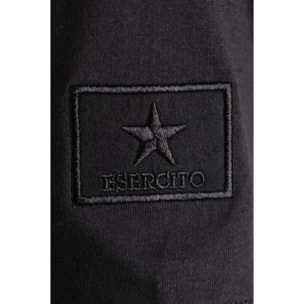 T-shirt Esercito nera in cotone uomo