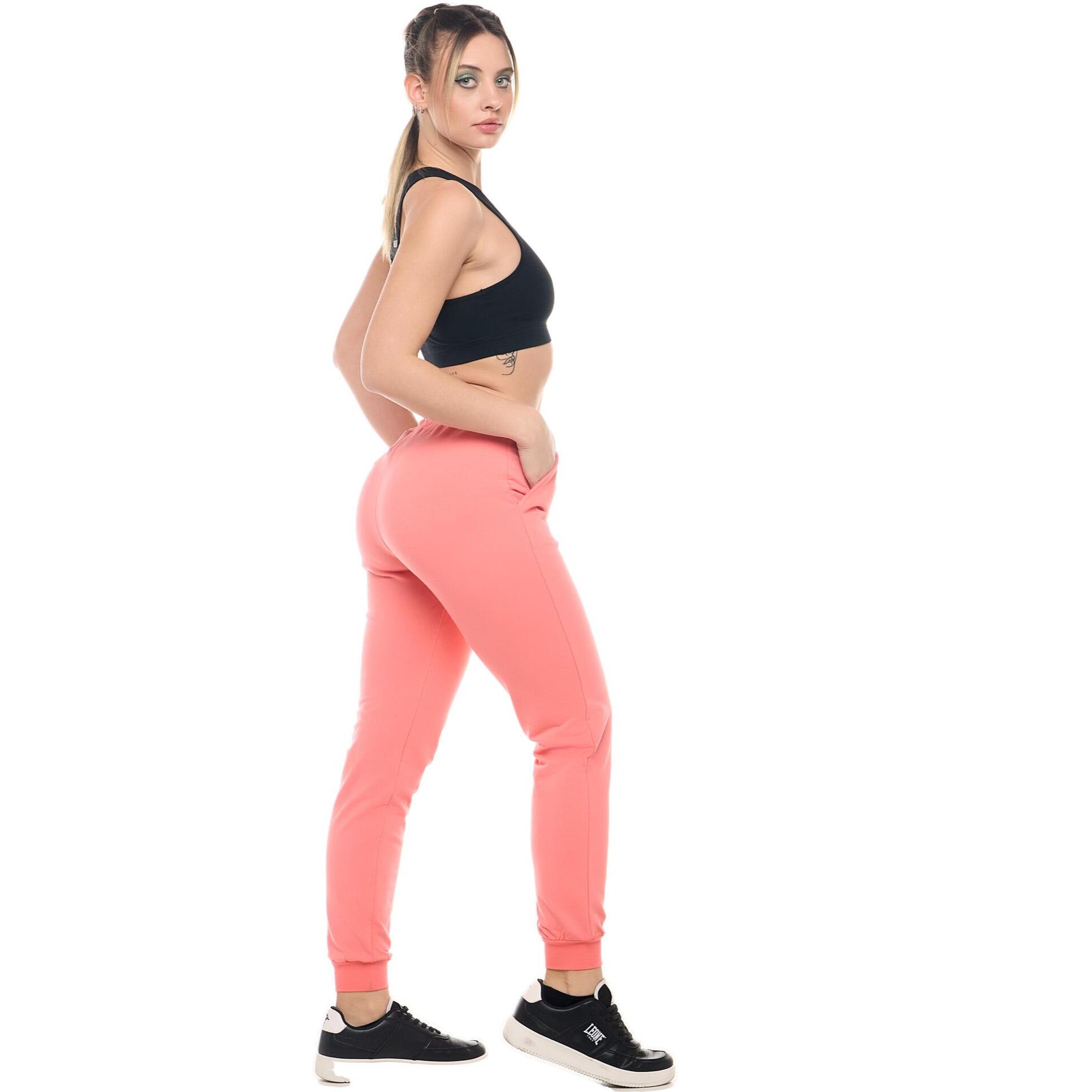 Leone Pantalón deportivo básico con puños