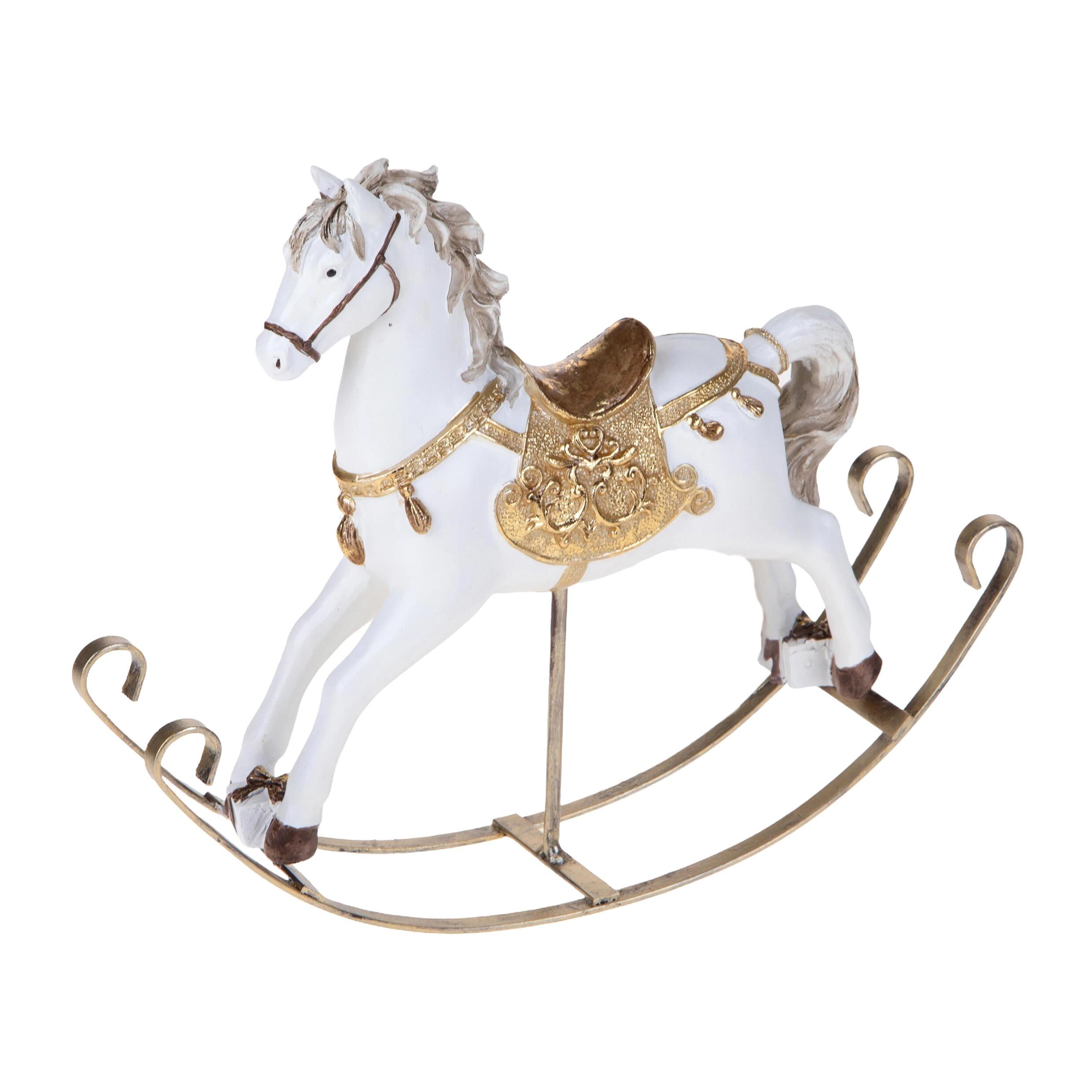 Cavallo a Dondolo - Pezzi 1 - Colore Bianco - 25x23Hx7cm - Bianchi Dino