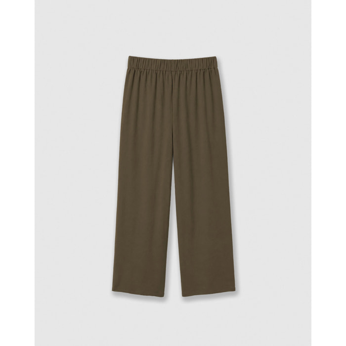 Pantalón largo ancho liso verde