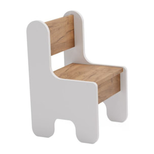 Set TIMI per Bambini con Tavolino e due Sedie Bianco e Rovere