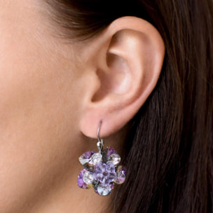 Pendientes Loto adornado con cristales de Swarovski