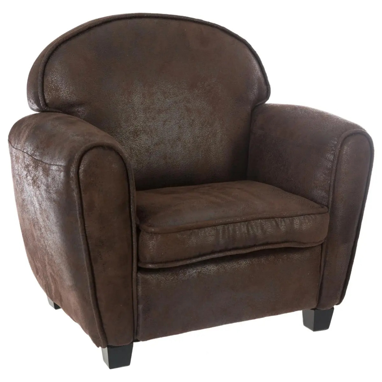 Fauteuil club enfant - effet cuir vieilli