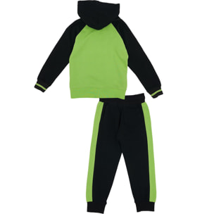 Tuta da bambino, cappuccio, full zip e logo piccolo Basic