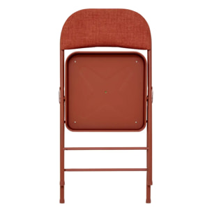 Chaise Flexy Plus en tissu chiné rose foncé
