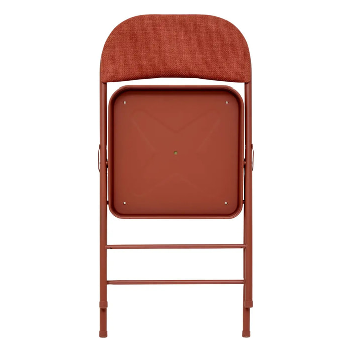Chaise Flexy Plus en tissu chiné rose foncé