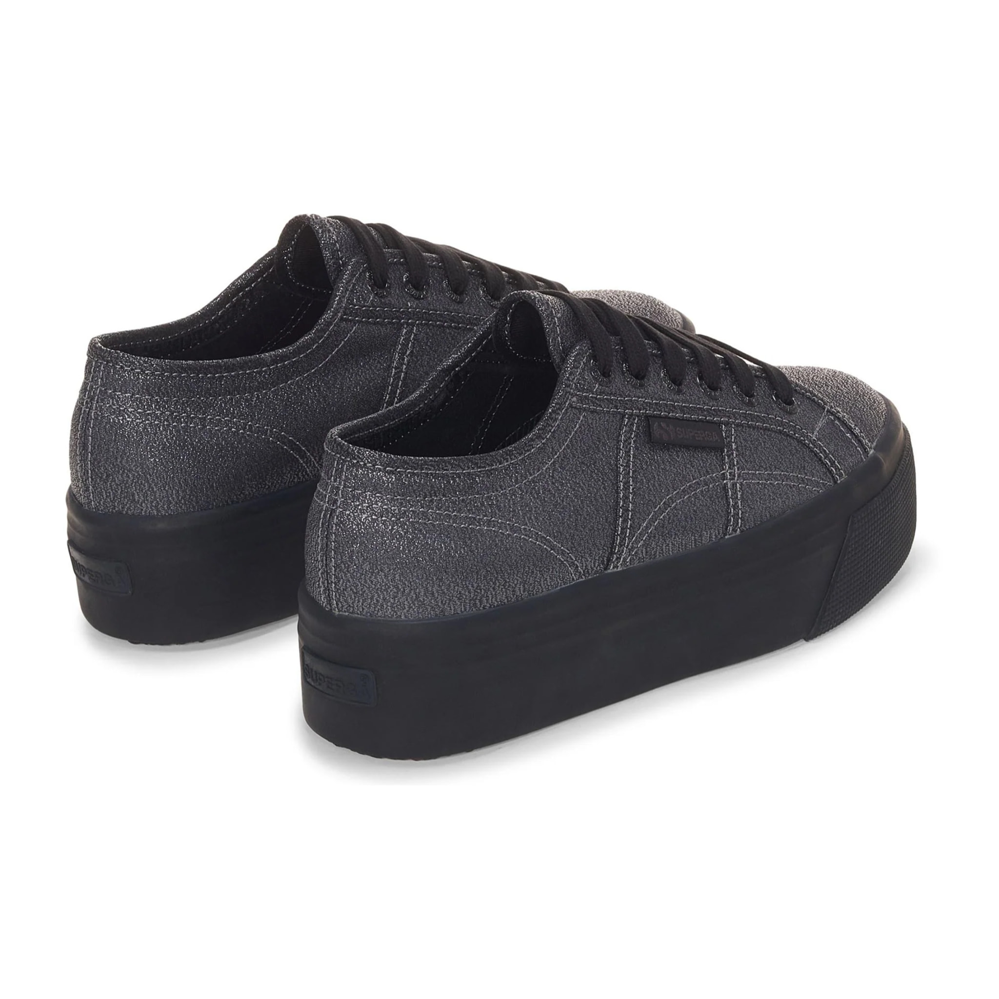 Superga - Zapatos de mujer Mujer Negro - 2790 PLATFORM LAME