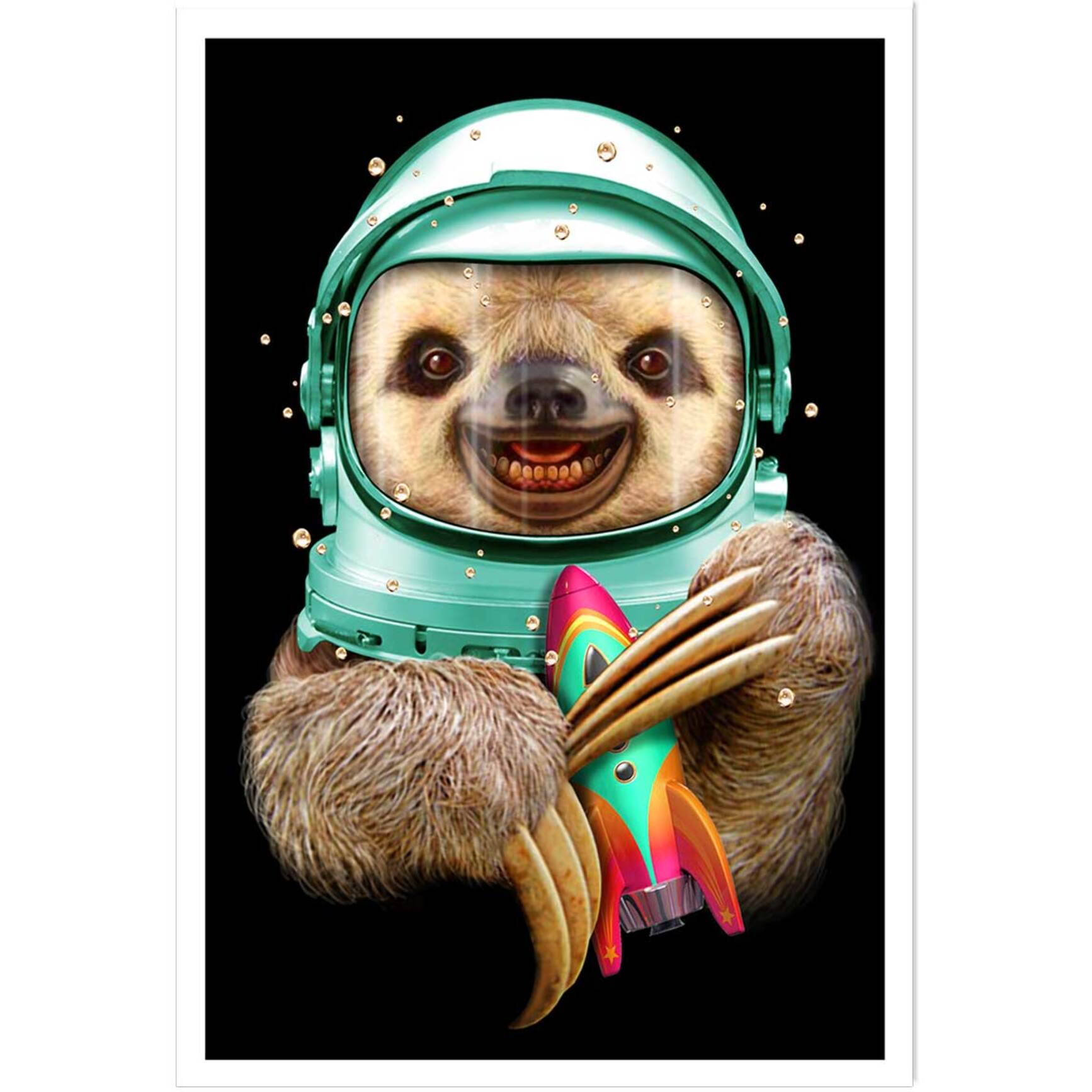 Affiche enfant spacesloth  Affiche seule