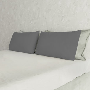 COPPIA FEDERE MAX COLOR, 100% Cotone, Made in Italy - FUMO