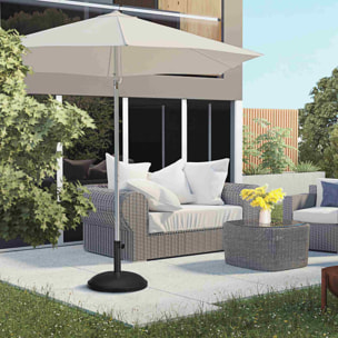 Pied de parasol rond dia. 49cm poids net 25Kg ciment PP noir
