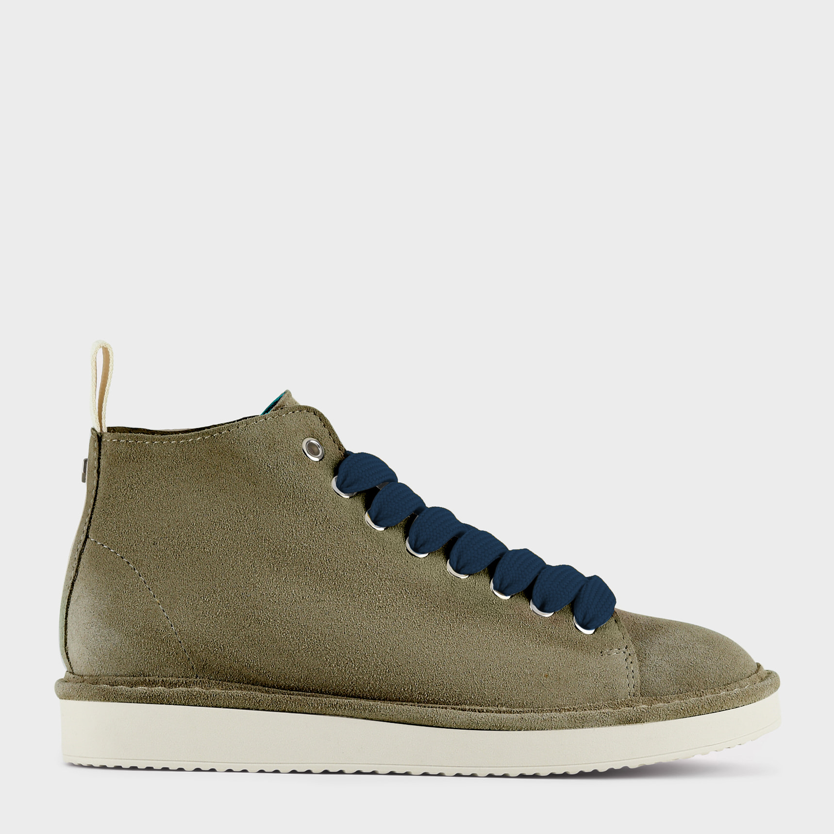 POLACCHINO P01 UOMO IN SUEDE VERDE FORESTA-COBALTO