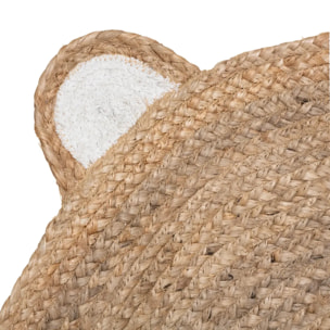 Tapis enfant ourson jute D100cm