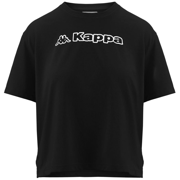 T-Shirts & Top Kappa Donna Logo Frega Nero
