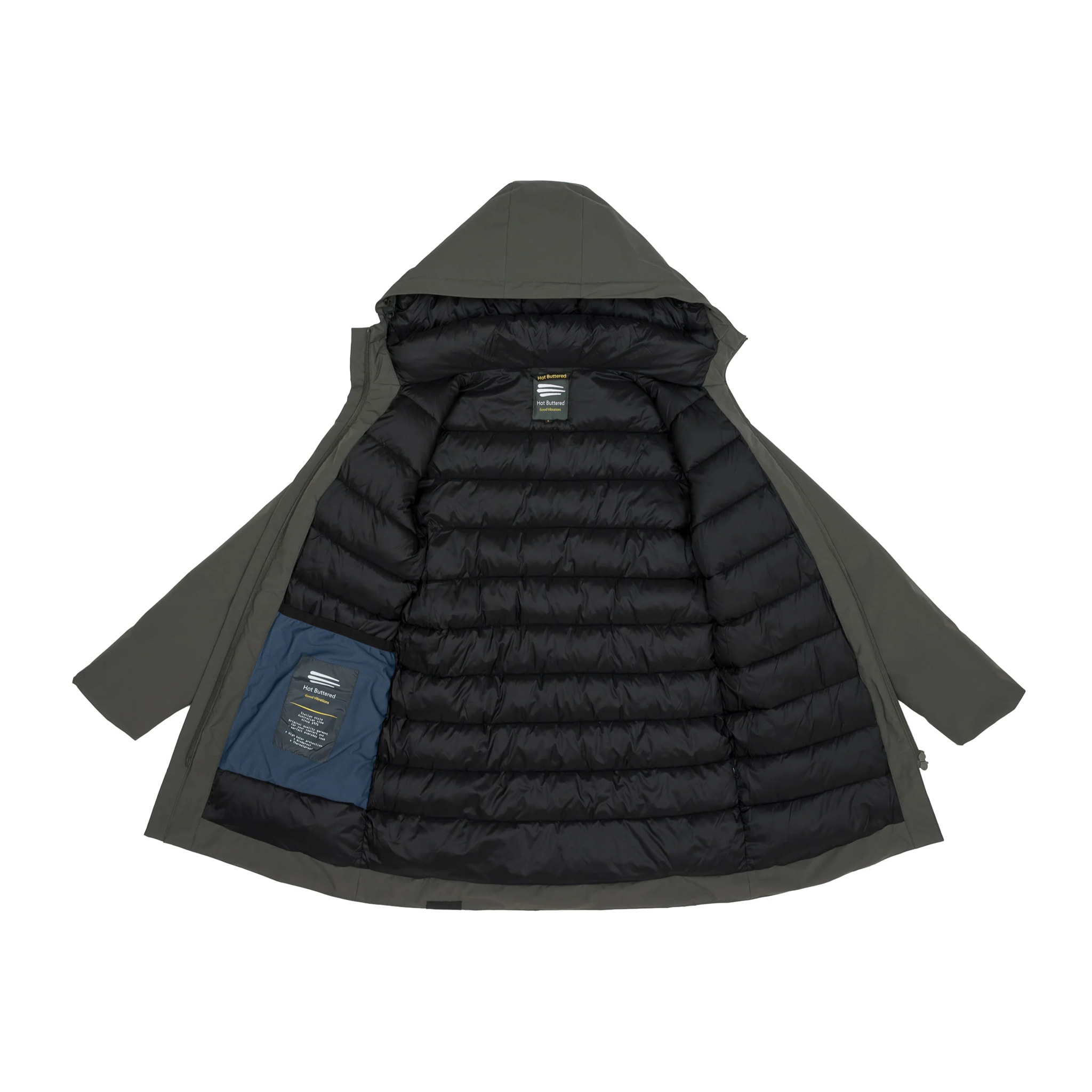 Parka NAKEELA acolchada impermeable verde