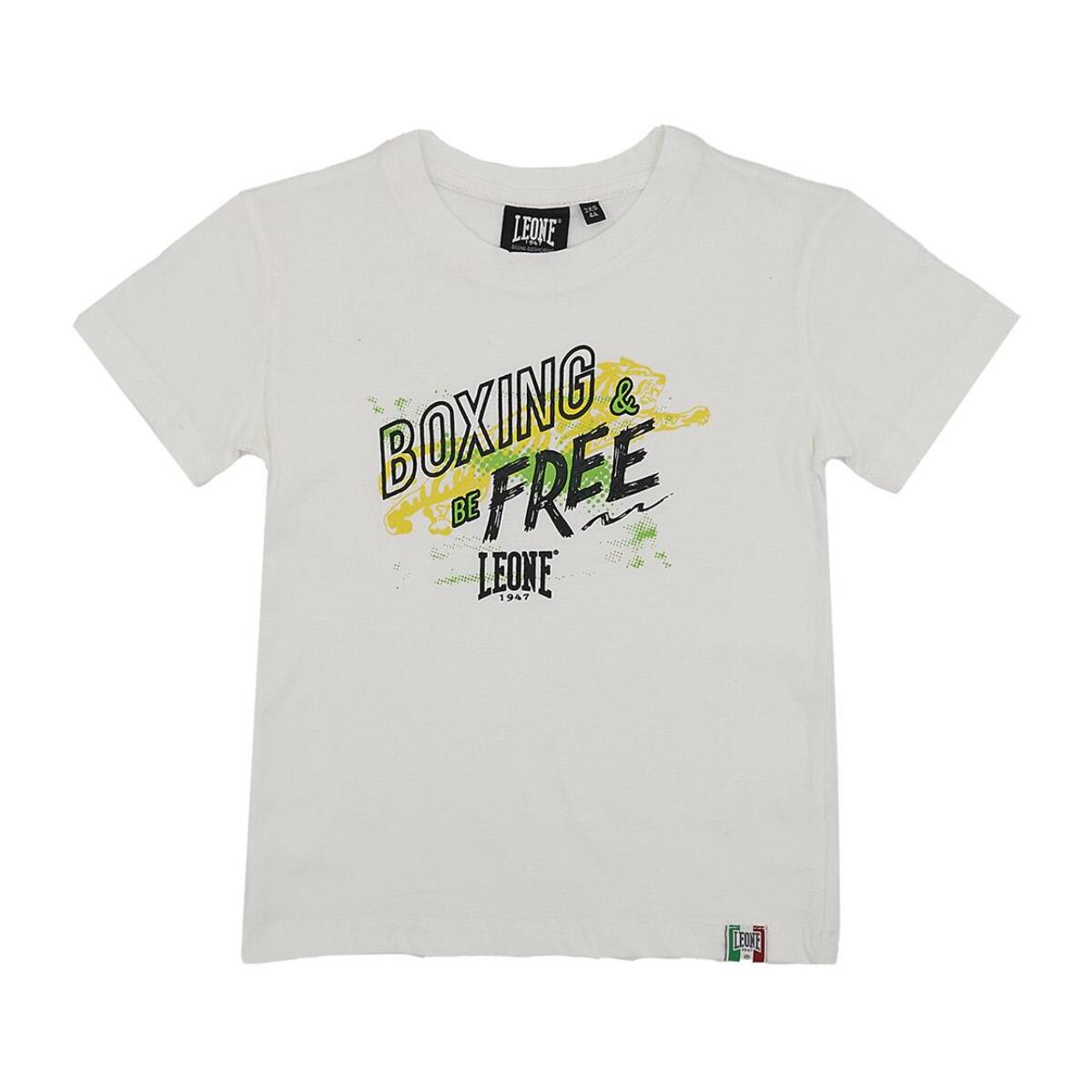 T-shirt da bambino manica corta con stampa e logo Basic