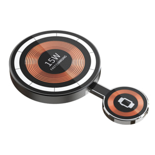 Base di ricarica pieghevole 2 in 1. Base Magsafe da 15 W e caricabatterie per Apple Watch. Funzione supporto.