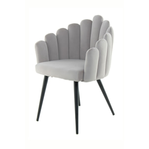 Sedia di design Jeane in velluto verde bosco