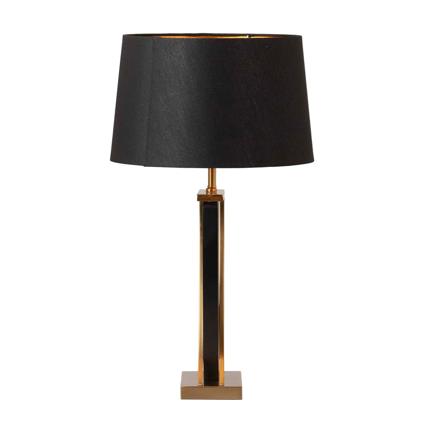 Lámpara Sobremesa Metal Mdf Negro 40x40x71 Cm