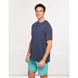 Camiseta Manga Corta Azul Marino - Pulsaro