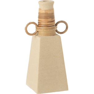 J-Line vase Celine 4 Anneaux - ciment - sable/naturel - 29 cm de hauteur