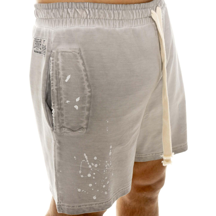 Pantalón corto de hombre sin percha en tejido Leone Old Wash