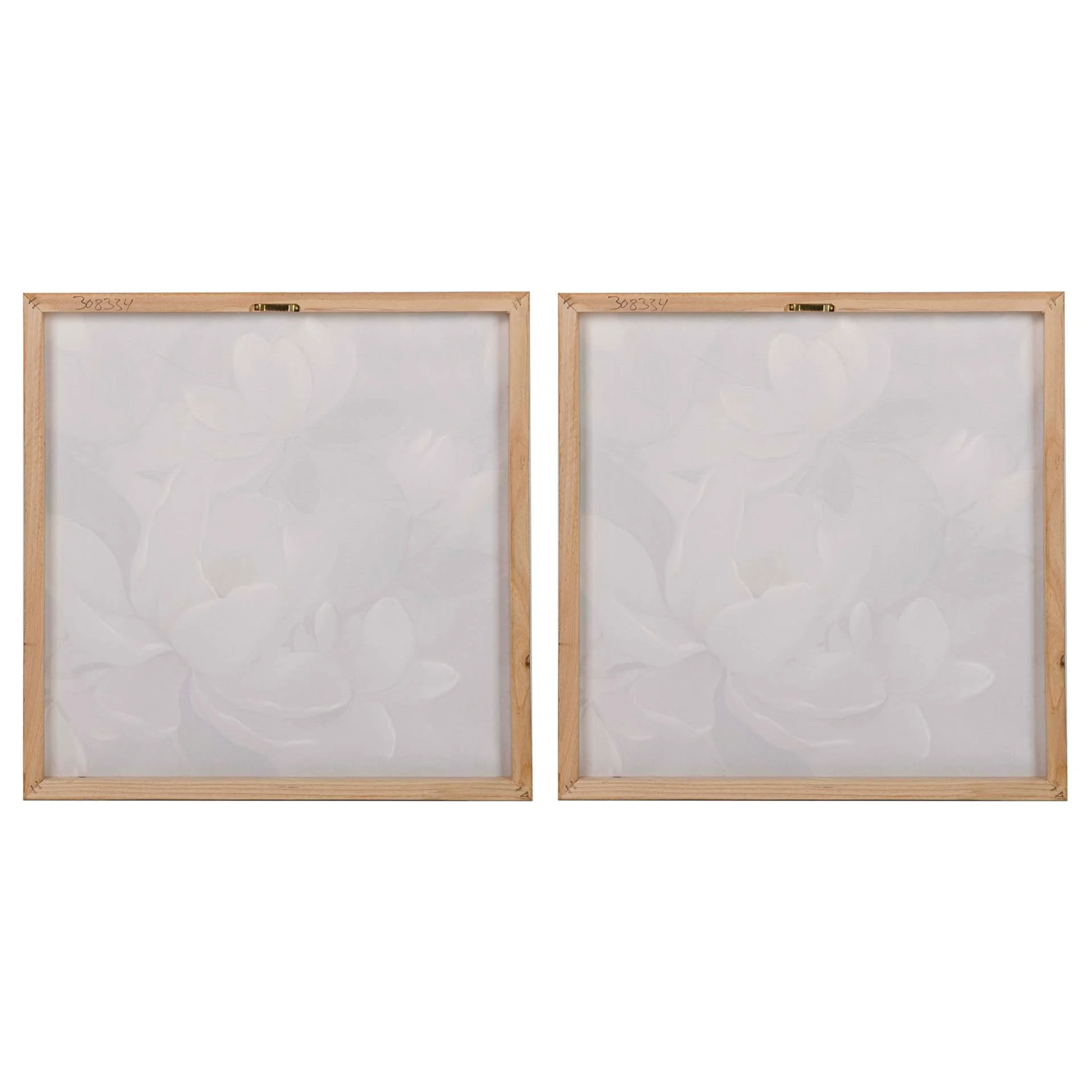 Set 2 Lienzos Flores 40% Pintado A Mano 60x3x60 Cm