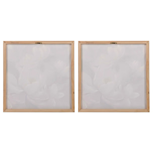 Set 2 Lienzos Flores 40% Pintado A Mano 60x3x60 Cm