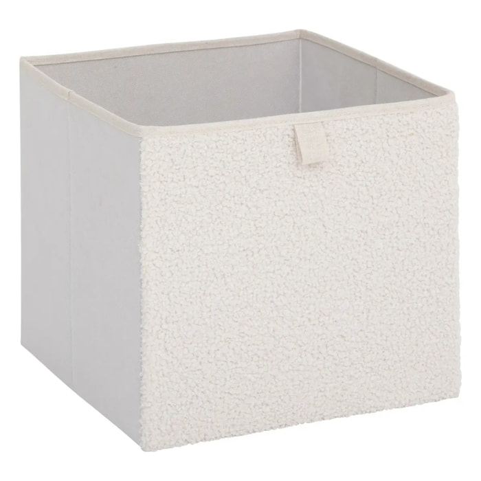 Boîte de rangement "Mix 'n' Modul" bouclette blanc 31x31cm