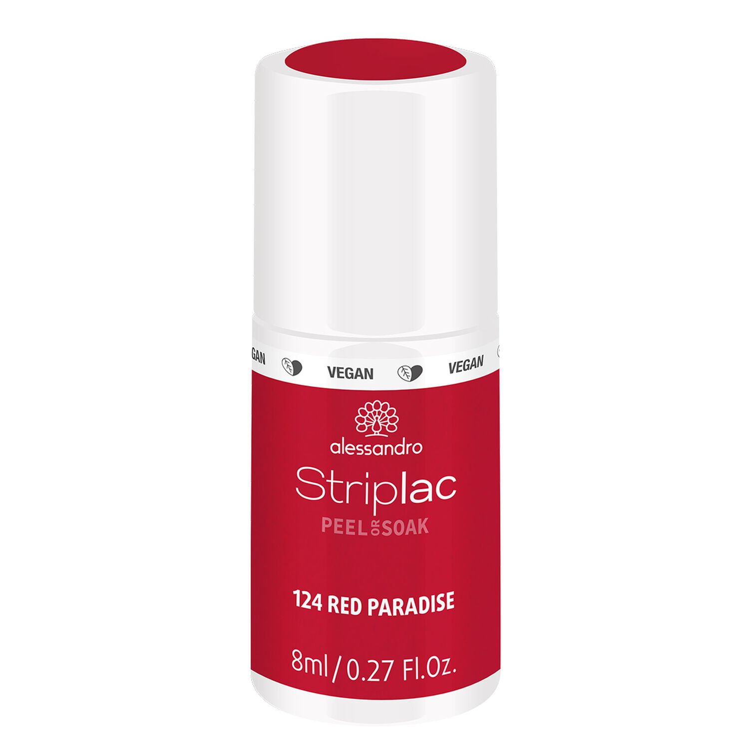 Striplac Peel or Soak - Vernis Semi-permanent - 124 Red Paradise 8 ml