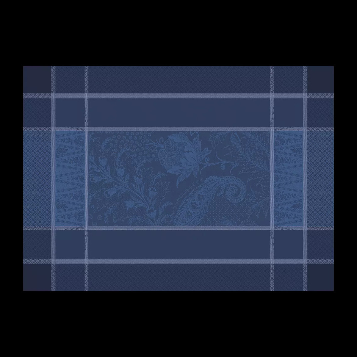 Set coton mélangé anti tache motif jacquard Persina crepuscule