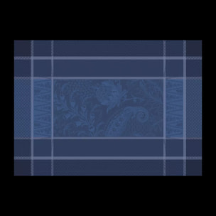 Set coton mélangé anti tache motif jacquard Persina crepuscule