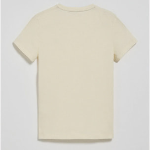 Camiseta color crudo de cuello redondo con bordado Rigby Go