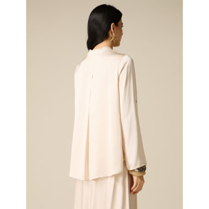 Oltre - Blusa in raso di viscosa - Bianco
