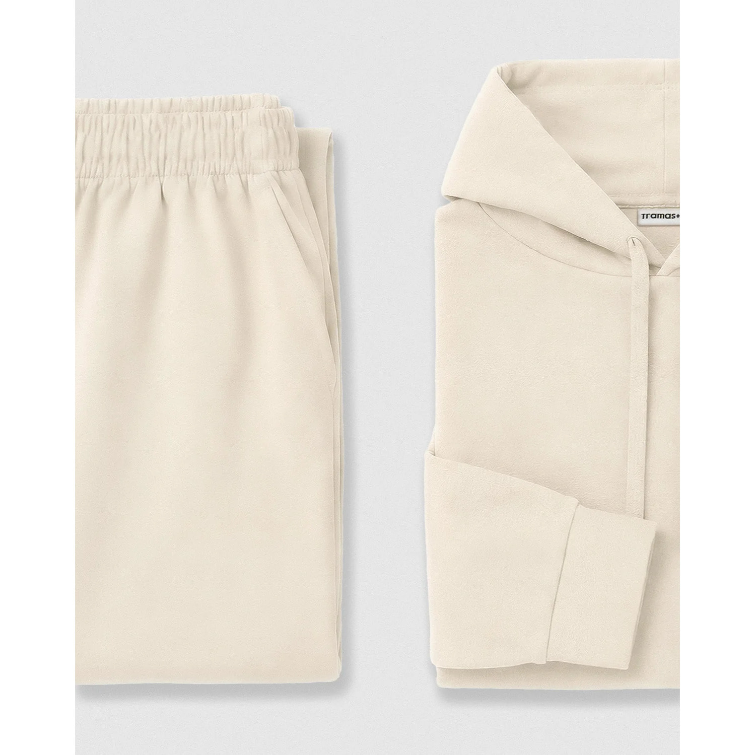 Felpa con cappuccio in stile modal da donna bianco naturale