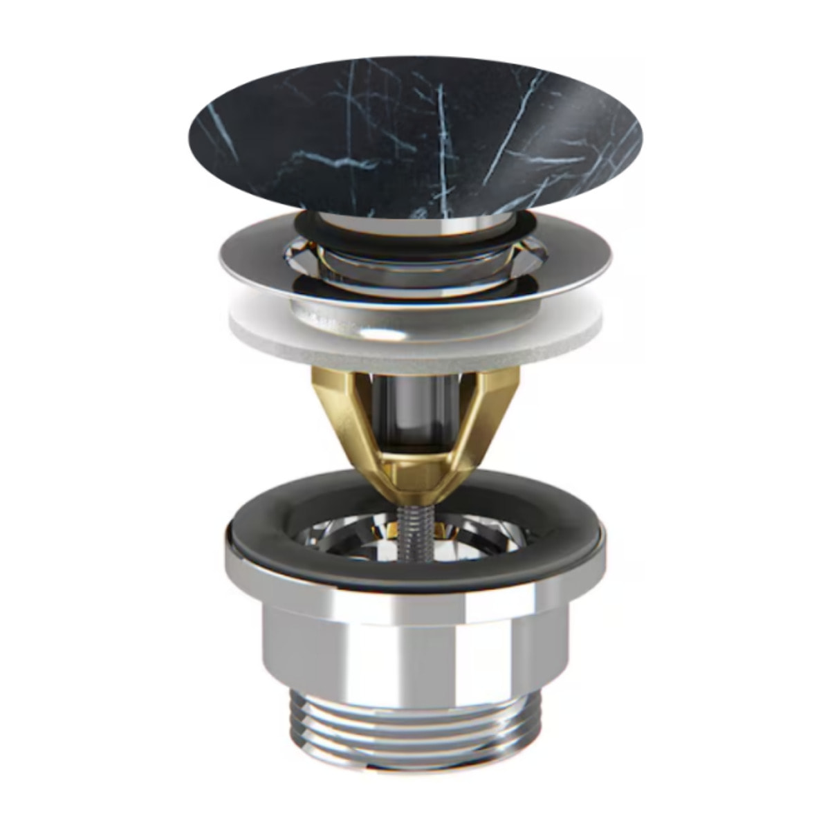 Bonde de vidage click marbre orage