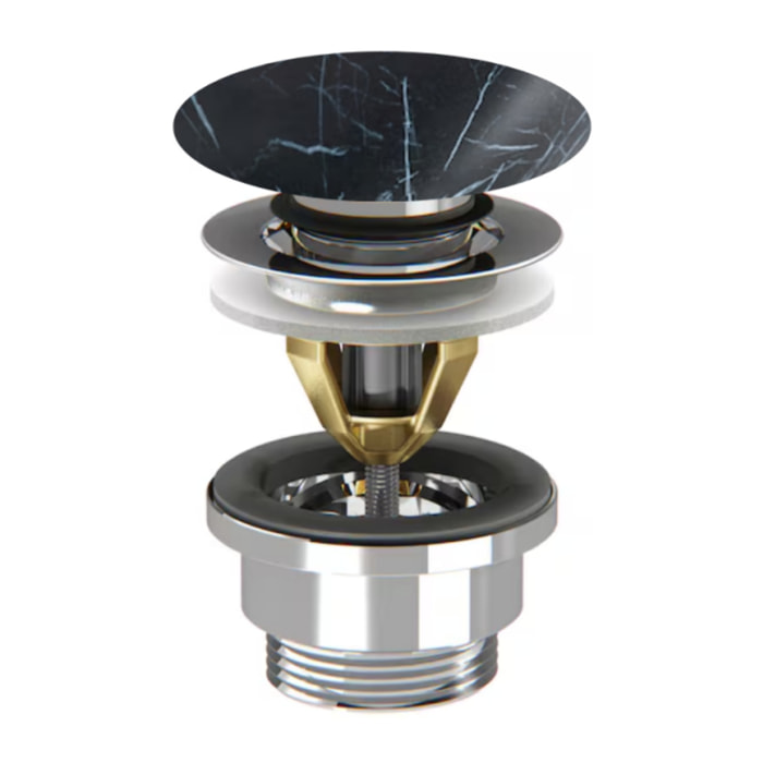 Bonde de vidage click marbre orage