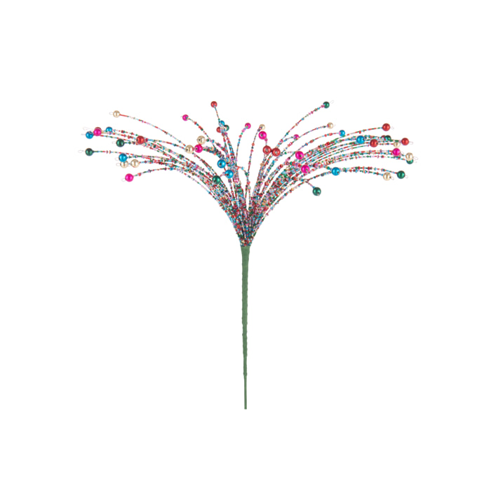 J-Line décoration Branche Perles - fer - mix