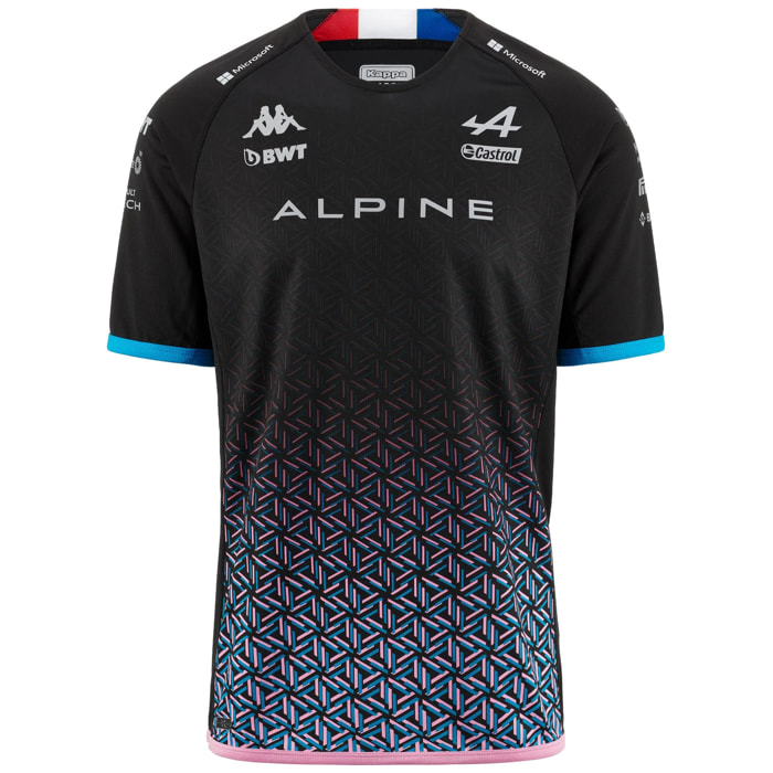 Kappa - Maglie gioco Bambino Nero - KOMBAT OCON ALPINE F1