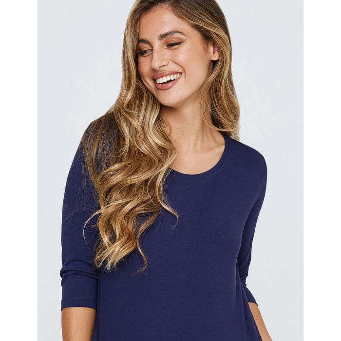 Camiseta Media Manga Azul Marino - Kloraleen
