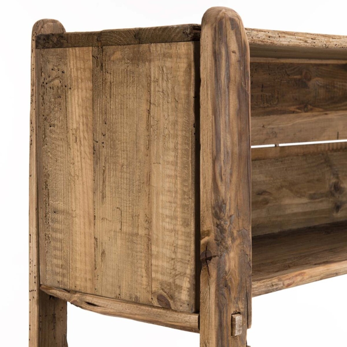 SANDY - Étagère marron 5 niveaux bois Pin recyclé