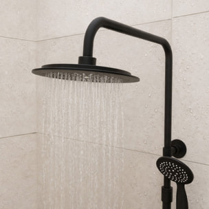 Colonne de douche Thermostatique finition Noire Mate - 133x28x52 cm - MOLLY BLACK