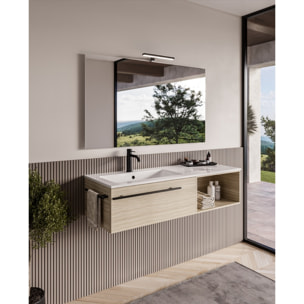 MOBILE DA BAGNO RIFLESSO 120 ROVERE NATURALE - 6 PEZZI