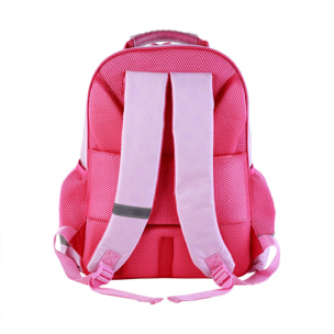 Barbie Fashion mochila primaria doble compartimento, de gran capacidad y adaptable a carro.